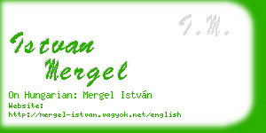 istvan mergel business card